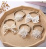 5Pcs Stretch Elastic Fabric Bow Newborn Toddler Nylon Hair Band Hair Accessories Baby Girl Headbands Set