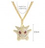 NUORO Factory Stock Iced Out Hip Hop Jewelry Unisex Gold Long Chain Bling Necklaces Men Gun Leaf Cartoon Hiphop Pendant Necklace