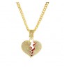 NUORO Factory Stock Iced Out Hip Hop Jewelry Unisex Gold Long Chain Bling Necklaces Men Gun Leaf Cartoon Hiphop Pendant Necklace