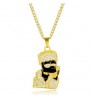 NUORO Factory Stock Iced Out Hip Hop Jewelry Unisex Gold Long Chain Bling Necklaces Men Gun Leaf Cartoon Hiphop Pendant Necklace