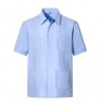 Custom Seasonal Shirt Men's Short Sleeve Cuban Guayabera For Daily Life