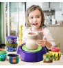 DIY Mini Automatic Do Art Clay Pottery Wheel Machine Studio Craft Paint Kit For Kids Educational Handmade Toys