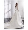 Wedding Spring Summer Autumn Winter Satin Lace Slimming Fashion Bride Long Sleeve Halter Tail Wedding Dress