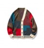 Mens Cardigan Sweater Wholesale Bohemian Custom Vintage Color Block Knitted Cardigan Sweater For Men