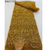 Luxury Beaded Embroidery Fabric Wedding Apparel Accessories Lace Fabric with beads sequins Fabric manufacturer for Dress