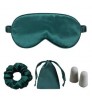 Hypoallergenic Smooth pirate eye patches Reusable Satin Blindfold Elastic Strap Night Eyeshade silk satin ear muffs & eye masks