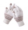 Youki 2021 Winter Magic Gloves Touch Screen Women Men Warm Stretch Knitted Wool Mittens Decorative pattern acrylic Gloves