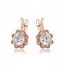 Jewelry 80114 Xuping 2020 Fashion Rose Gold Color Flower Shaped Stud Earrings Jewelry For Girl