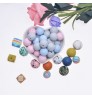 Wholesale Print 9mm 12mm 15mm 19mm Baby Teething Bead Bpa Free Food Grade Mixed Jewelry Baby Chew Teether Round Silicone Beads