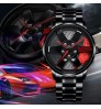 New Watches Men Sports Car Men Watches Quartz Waterproof Sport Rim Hub Wheel Wristwatch Car Quartz Men's Watches