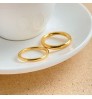 MICCI Wholesale Custom Non Tarnish Free Waterproof Minimalist Jewelry 18K Gold Plated Stainless Steel Circle Wire Finger Ring