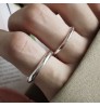 MICCI Wholesale Custom Non Tarnish Free Waterproof Minimalist Jewelry 18K Gold Plated Stainless Steel Circle Wire Finger Ring