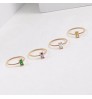 Joolim Jewelry Wholesale 18K Gold Plated Dainty Colorful Zirconia Stainless Steel Ring for Women Trendy 2022 Jewelry
