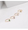 Joolim Jewelry Wholesale 18K Gold Plated Dainty Colorful Zirconia Stainless Steel Ring for Women Trendy 2022 Jewelry