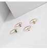 Joolim Jewelry Wholesale 18K Gold Plated Dainty Colorful Zirconia Stainless Steel Ring for Women Trendy 2022 Jewelry