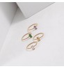 Joolim Jewelry Wholesale 18K Gold Plated Dainty Colorful Zirconia Stainless Steel Ring for Women Trendy 2022 Jewelry