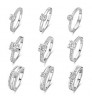 2022 Fashion Custom Sterling Silver Moissanite Rings Diamond Wedding Jewelry 925 Sterling Silver Ring For Women Wedding