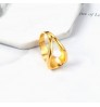 High End 18K Gold Plated Jewelry Trendy Wholesale Tarnish Free Stainless Steel Rings for Women