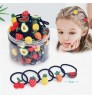 Wholesale luxury resin fruit series baby Elastic Rubber Band Girls Hair Ties kids accessories set