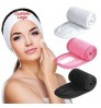 Wholesale custom embroidery logo soft girls hair accessories yoga makeup Spa Headbands for Women