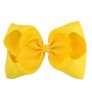 Hot Sale Cute 8 inch Grosgrain Solid Color Bowknot Hair Bows with Clips Handmade Cheap Price Kid Girls Hair Accessories
